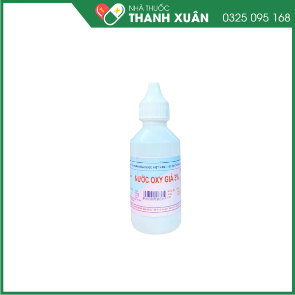 Nước oxy già 3% giúp làm sạch vết thương và vết loét